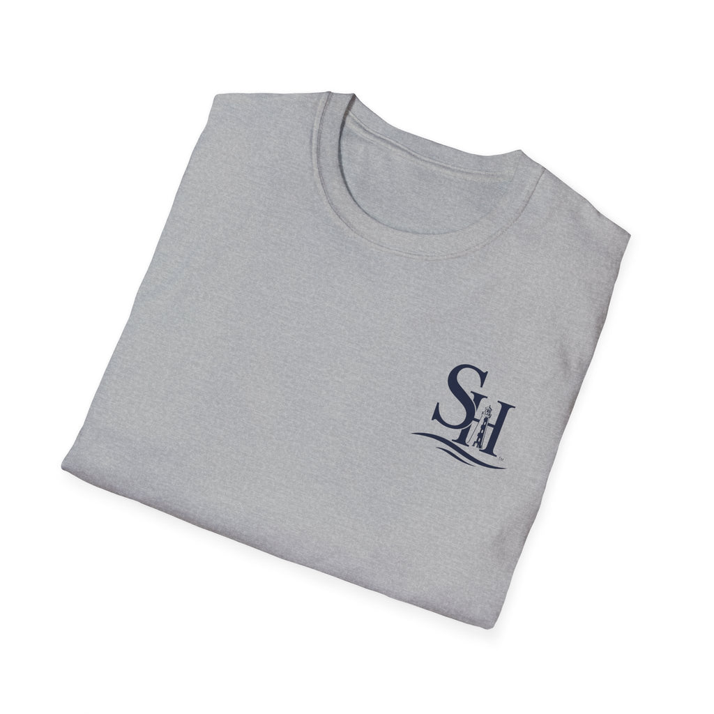 Lighthouse Logo T-Shirt — Southern Harbor Coffee Company Chest & Back Tee