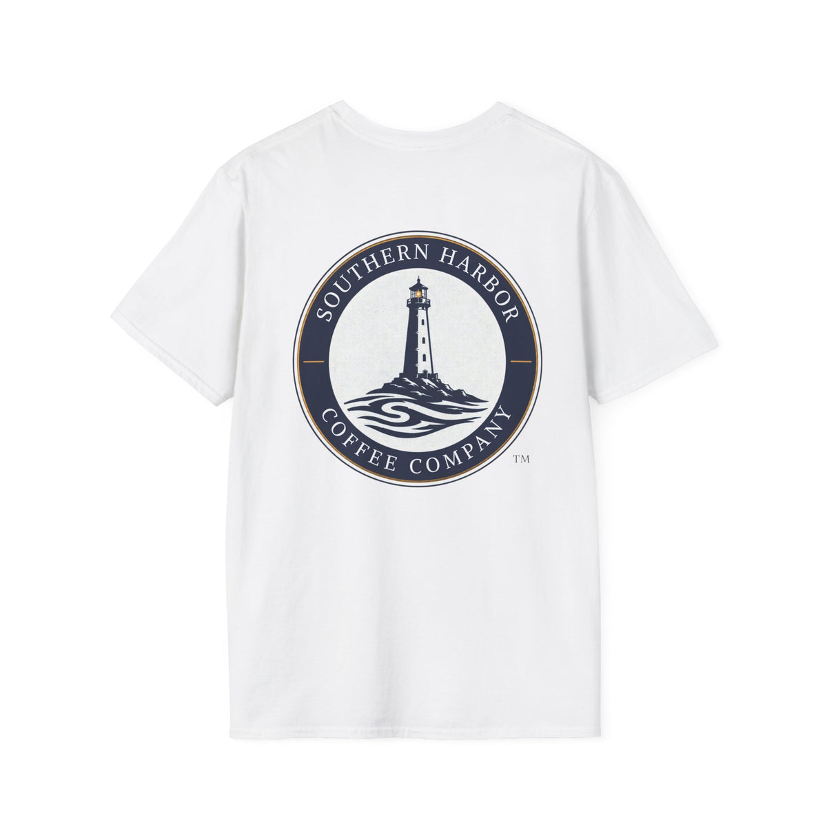 Lighthouse Logo T-Shirt — Southern Harbor Coffee Company Chest & Back Tee