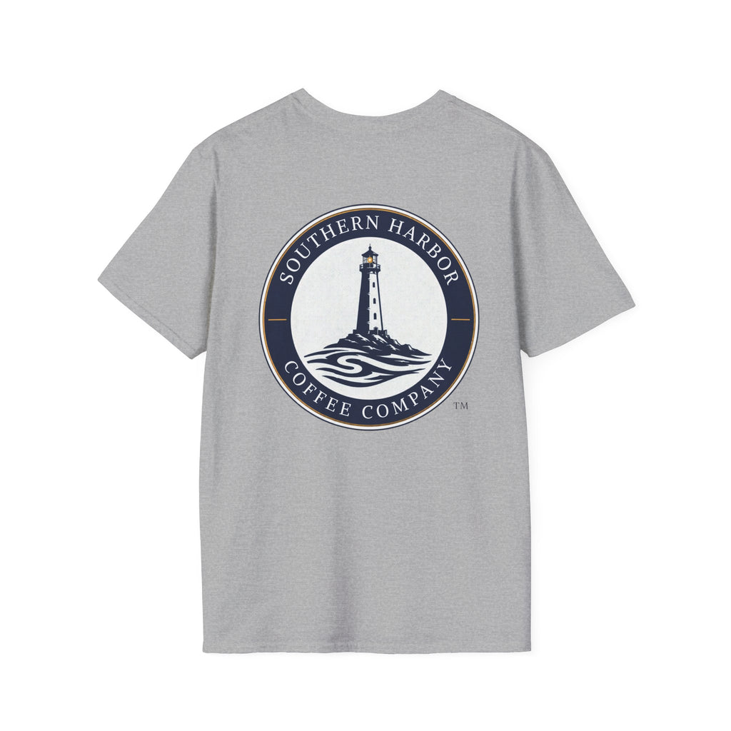Lighthouse Logo T-Shirt — Southern Harbor Coffee Company Chest & Back Tee