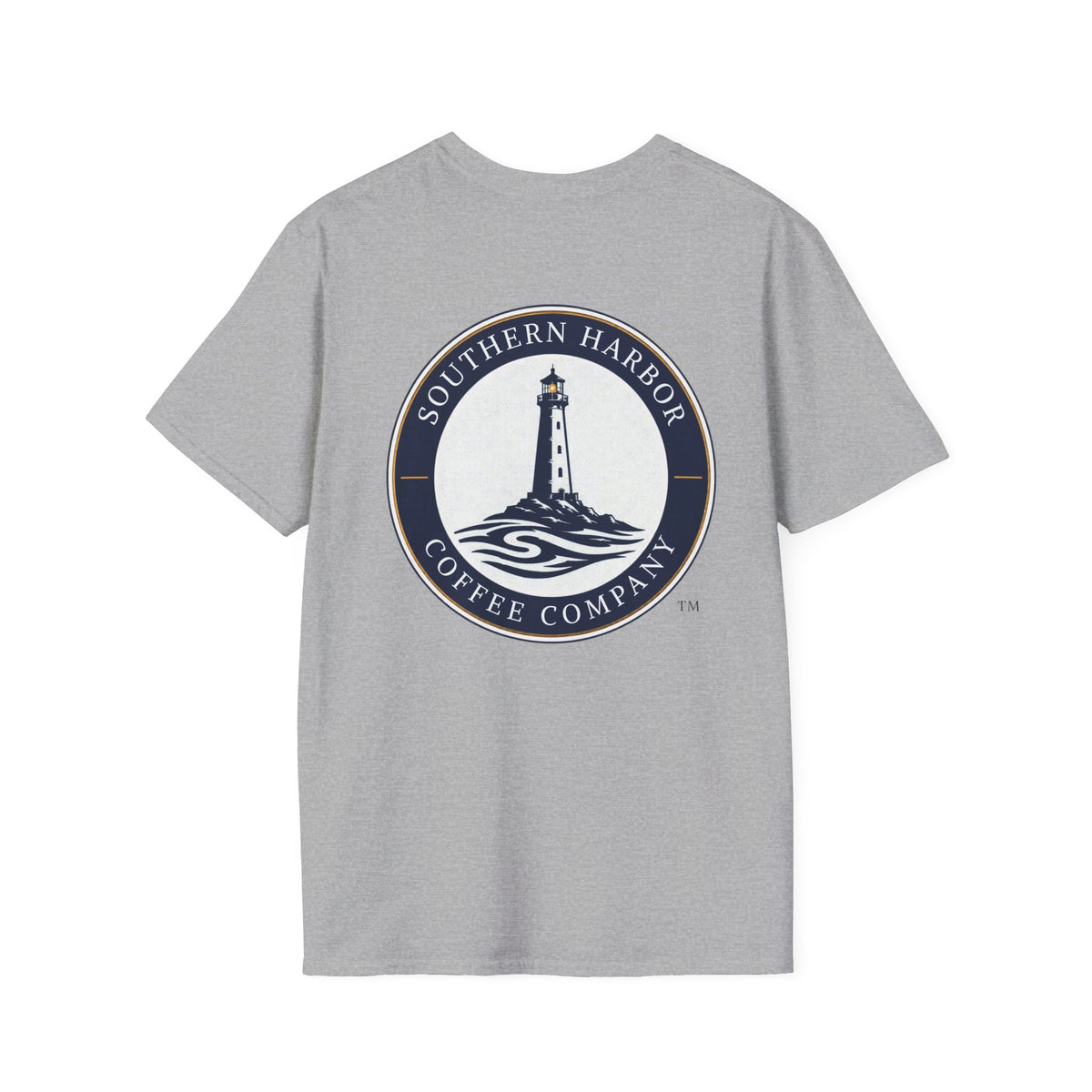 Lighthouse Logo T-Shirt — Southern Harbor Coffee Company Chest & Back Tee